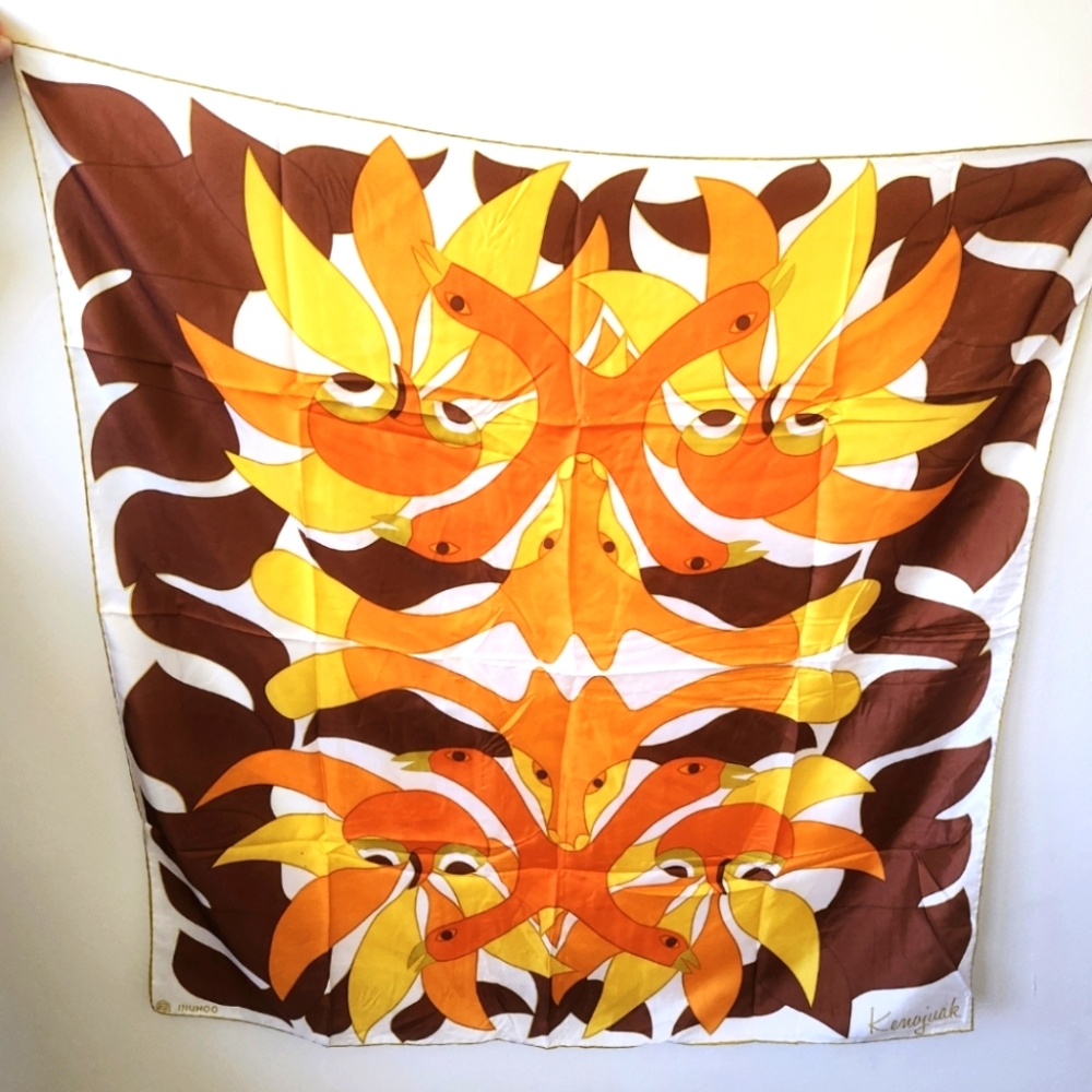 Silk Scarf With Inuit Art By Kenojuak Ashevak